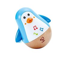 Hape Penguin Musical Wobbler Colorful Wobbling Melody Penguin Roly Poly Toy for Kids 6 Months M