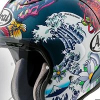 ARAI VZ-RAM 듀얼 렌즈 3 4 흑백 벚꽃 잉어 물고기 Dongying Dragon 골든 나이프 보디 가드 오토바이 헬멧