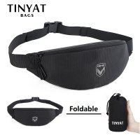 TINYAT-접이식 스포츠 캐주얼 방수 허리 가방 남녀 공용 가벼운 벨트 가방 전화 가방
