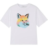 메종 여우 MAISON KITSUNE 크루 넥 반팔 T 셔츠 사이즈 VIBRANT FOX HEAD 수입품