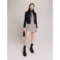 마쥬 Blouson tweed et vinyle NOIR MFPBL00677