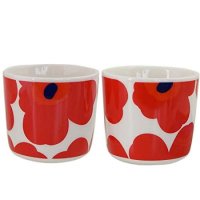 marimekko 라테마그 페어 2개 세트 Unikko 유니코 커피 컵 스몰 품 067849 001