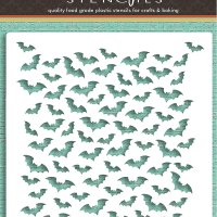 흩어진 박쥐 쿠키 및 공예 스텐실 CM159 디자이너 스텐실 제작