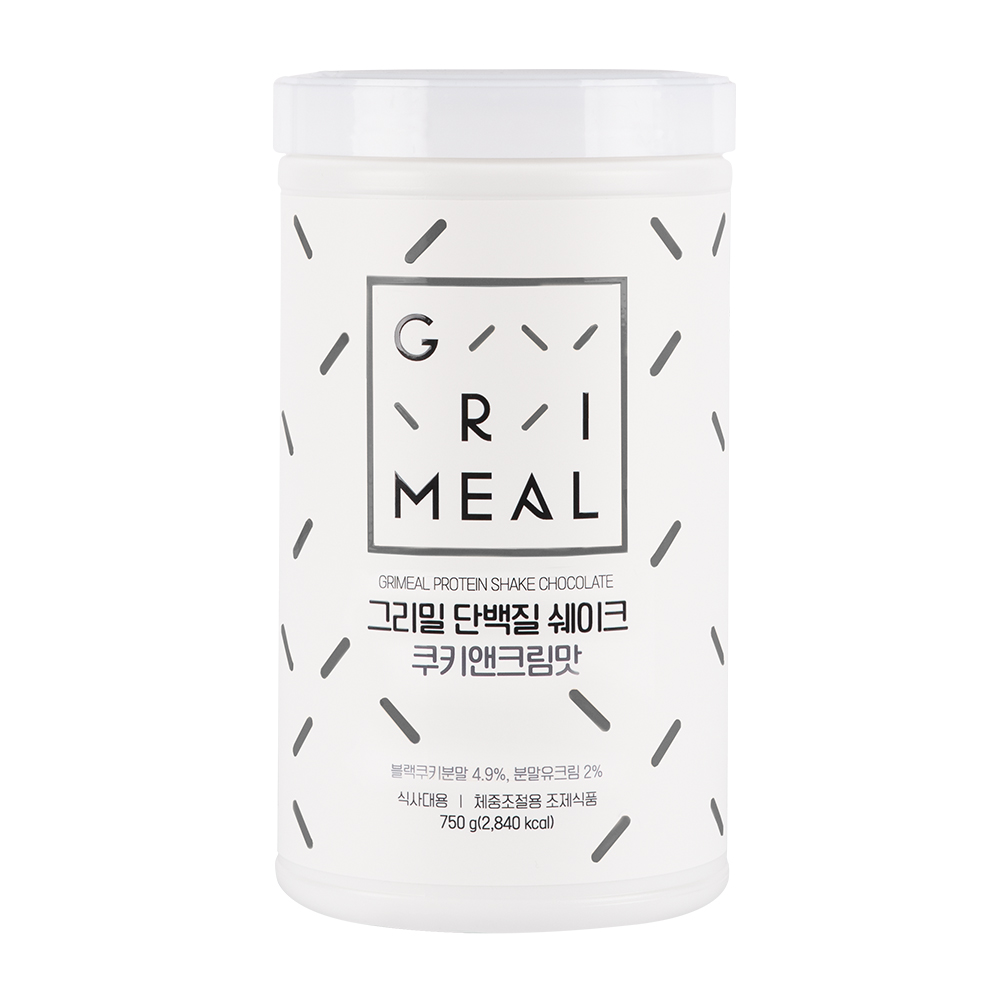 <b>그리밀</b> 단백질쉐이크 쿠키앤크림맛  750g  1개