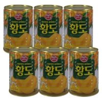 오뚜기 황도 복숭아 통조림 400g 6개