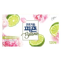 피죤 건조기용 드라이시트 베르가못 로즈 120매