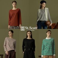 세인트스코트 St Scott 세인트 23FW 기모 스트라이프 티셔츠 5종 여