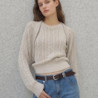 루에브르 Knit Bolero Cardigan SK3AD358-91