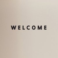 코이핀즈 간결 심플 welcome 가게 레터링 도어 스티커