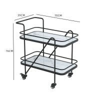 이동식 2단 트롤리 핸드카트 트레이 식당카트 T