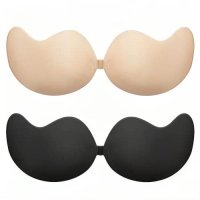 2 Pairs Adhesive Sticky Bra Push Up Backless Strapless Bras for Women Stick on Bra Invisible Bra Cup