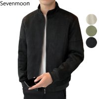 Sevenmoon 남성용 캐주얼 점퍼 가을 솔리드 코트9902 녹색