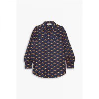 Lanvin N07 랑방 여성 블라우스 셔츠 Printed silk twill shirt