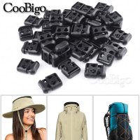 10pcs Spring Cord Lock End Toggle Clip Clamp Plastic Stopper Outdoor Backpack Bags Paracord Shoelace