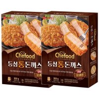 Chefood 등심통돈까스 300g x 2개 홈파티 방학 냉동 에프 간식 간편식 도시락 반찬 롯데푸드 홈캉스 식재료 29개