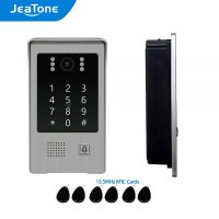 현관cctv JeaTone 1 0 MP IP POE 비디오 도어 벨 고해상도 IP65 방수 야외 통화 패널 IC 카드 비밀번호 잠금 해제