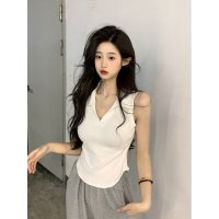 민소매터틀넥 나시목폴라 목티 여성용 레이스나시 목 슬리브리스