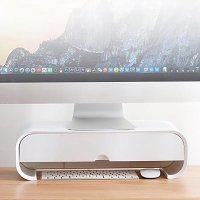 ABS Computer Monitor Holder Laptop Stand Desk Organizer Drawer Monitor Bracket Letter File Holder Ho