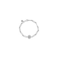 여자판도라팔찌80017318 Authentic Pandora Rose Petal Link Bracelet size 16