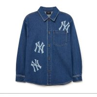 MLB 엠엘비 베이직 멀티 메가로고 데님셔츠 NY Indigo 3ADRB0334-50INS