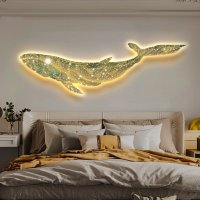LED 고래 그림 액자 벽 인테리어 오브제 대형 장식