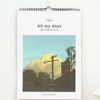 오첵 2024년 월 캘린더 15개월 벽걸이 달력 ALL MY DAYS