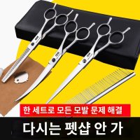 컷팅 곡선 비숑 강아지 미용 동그란 가위 푸들 애견