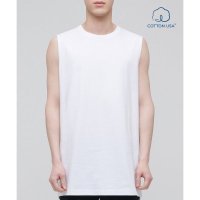 ST안다르D 레이어드 슬리브리스 탑 긴 기장 LAYERED SLEEVELESS TOP LONG LENGTH MMJTE114-WH