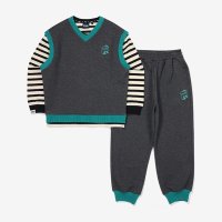 휠라키즈 FILA KIDS DLE 아동 에센셜 플러스 조끼 트레이닝 상하복 세트 FK2FSF3301M