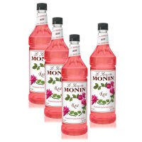 모닌 로즈 장미 시럽 1리터 4병 Monin Rose Syrup 미국직구 카페재료 칵테일만들기