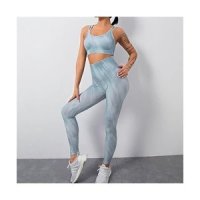 DINGZZ Cross Straps Yoga Suit Tight Sports Underwear Seamless Running Printing Fitness Clothes for W