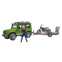 bruder Land Rover Def 왜건 견인 트레일러 Ducati FT 피규어 BR02589