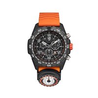 루미녹스 Luminox Bear Grylls Survival Mens Watch Military Watch in OrangeBlack Date Function Chro XB3749