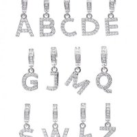 블랙퍼플 BLACK 큐빅 알파벳 팬던트 A-Z Cubic Alphabet Pendant A-Z C