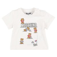 모스키노 MOSCHINO 러버라이즈 프린트 코튼 티셔츠 B0060389002