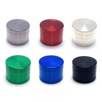 6 Colors 4 Layer Zinc Alloy Glitter Solid Color Cigarette Grinder C