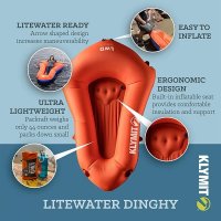 KLYMIT LITEWATER DINGHY LWD 팩래프트 공기 주입식 여행 카약 배낭여행을 위한 소형 팩 270038