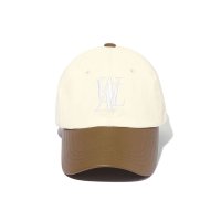 우알롱 WOOALONG Signature Logo ball cap - LEATHER M