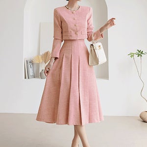 [단독기획세트]크레도 트위드 자켓+스커트