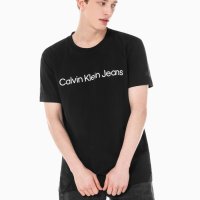 Calvin Klein Jeans CK 정국 착장 남성 레귤러핏 인스티튜셔널 로고 스트레치 반팔 티셔츠 J321612-BEH J321612BEH