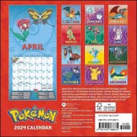 l정품l Pokemon 2024 Mini Wall Calendar