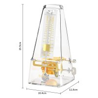 레트로 투명 메트로놈 피아노 박자 기계 리듬 소품