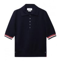 톰브라운 THOM BROWNE 23 RWB 트리밍 밀라노스티치 반팔 카라티 270670 MKP056A Y3007 415