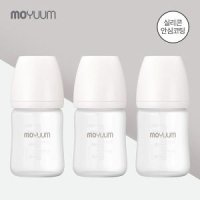 모윰 안심코팅 노꼭지 유리젖병 150ml 트리플팩