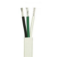 8 3 AWG UL 1426 진짜 Triplex Flat Marine Wire- 주석은 구리 보트 케이블 - 60 피트 - 흰색 PVC 재킷