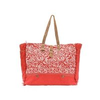 Myra Bag Summarize 업사이클 캔버스 가죽 위켄더 백 S-1472