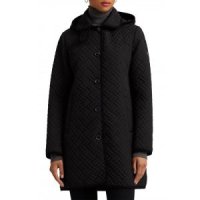 Lauren Ralph 로렌 랄프 Quilted Snap Front Coat