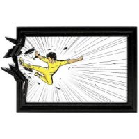 4th Wall Design 프리Lee - Bruce Lee 포스터 프레임 독특하고 역동적인 브루스 리 월 아트 사무실