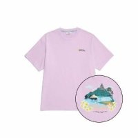 내셔널지오그래픽 LAVENDER 105 - NATIONALGEOGRAPHIC 세미 오버핏 컨셉 그래픽 반팔 티셔츠 LAVENDER N222UTS906