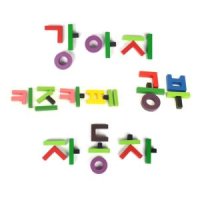 한글배우기 원목교구 컬러 입체블럭 35P 교육완구 기관용